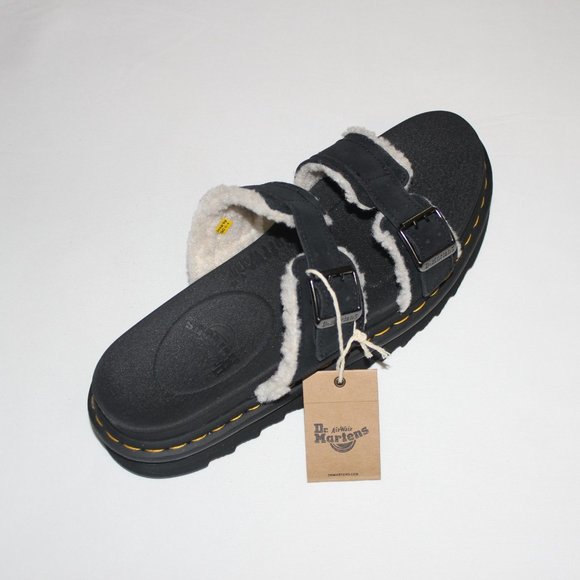 DR. MARTENS MYLES FAUX SHEARLING SUEDE SLIDE SANDAL main image 6